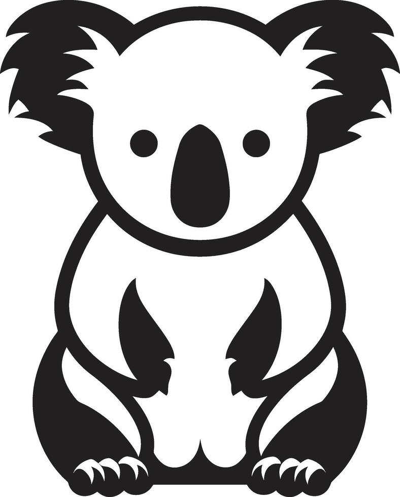 bambou navigation insigne vecteur conception pour koala préservation câlin koala crête adorable vecteur conception pour faune appréciation