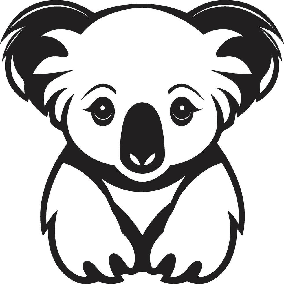 eucalyptus émissaire insigne koala vecteur icône dans élégant conception câlin koala badge vecteur conception pour adorable koala symbole