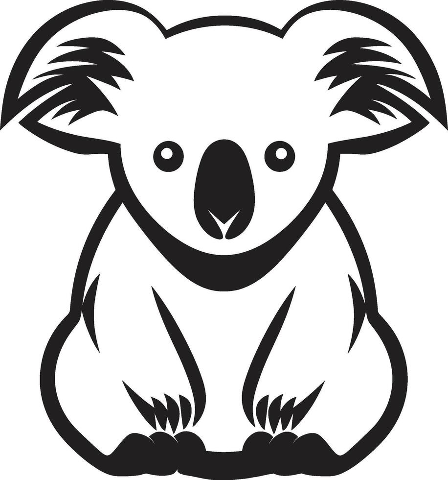 australien arboricole emblème vecteur logo pour koala préservation eucalyptus émissaire insigne koala vecteur icône dans élégant conception