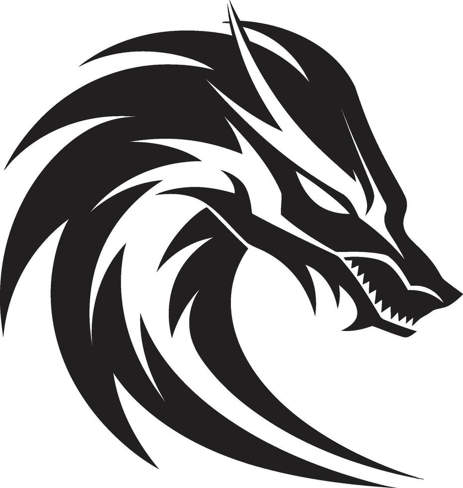 mystique majesté crête vecteur logo pour kuei dragon enchantement impérial Gardien insigne kuei dragon vecteur icône dans mythique splendeur