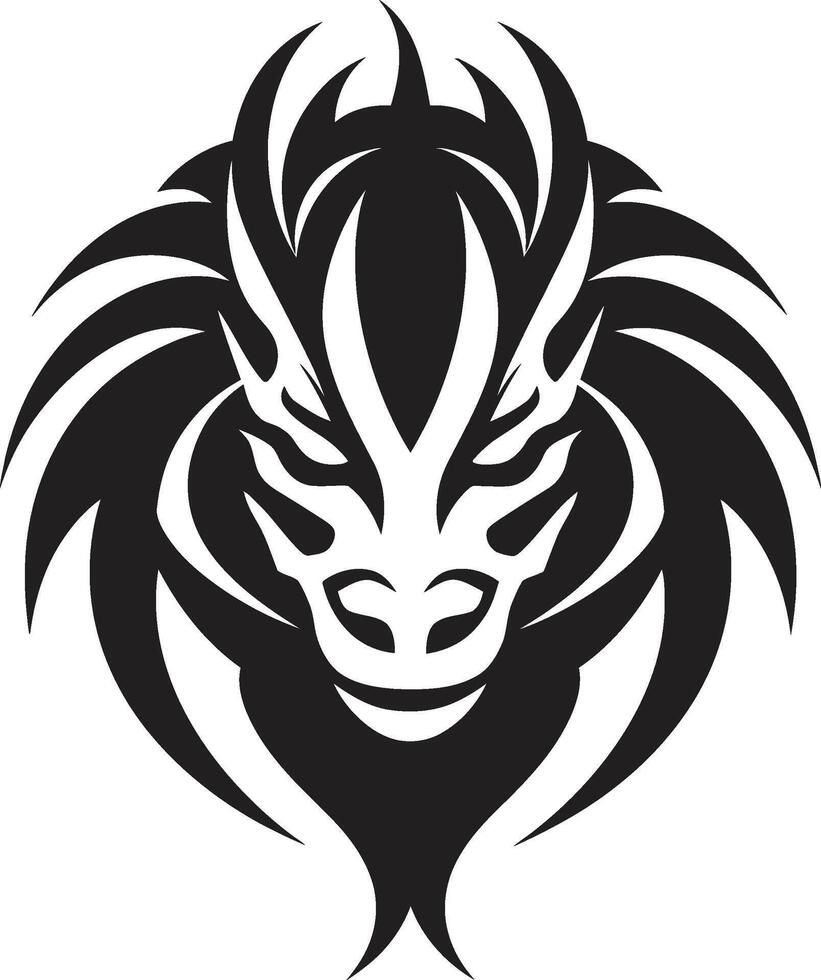 céleste Balance badge vecteur logo pour kuei dragon Divin Puissance mystique kuei dragon crête vecteur conception pour légendaire majesté