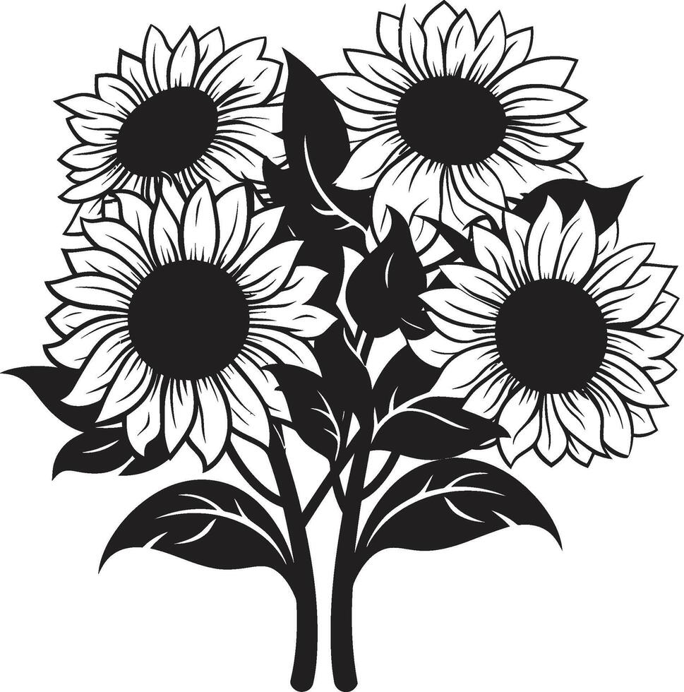 radiant résistance badge iconique tournesols logo pour édifiant l'image de marque fleur éclat insigne de bonne humeur tournesols conception pour Naturel élégance vecteur