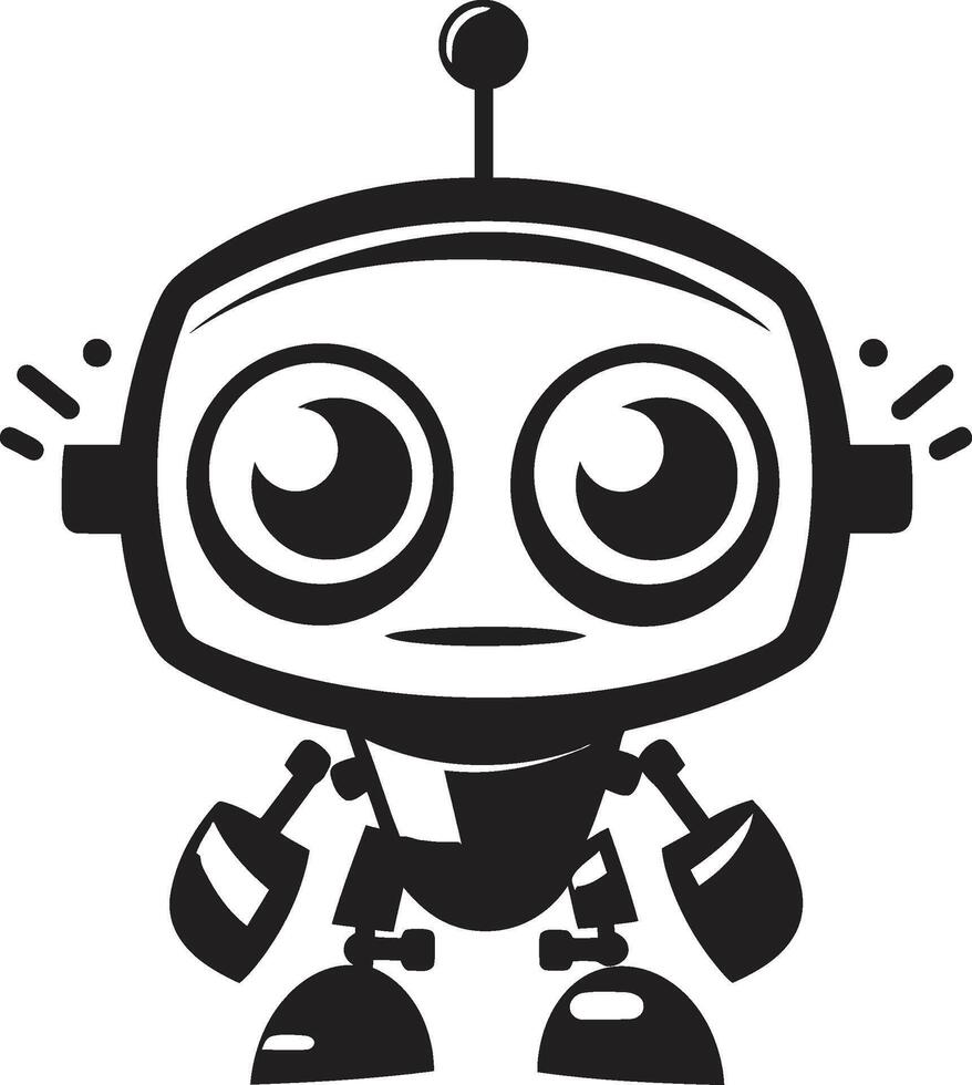 boîte de discussion totem badge miniature robot vecteur icône pour bavarder délice nano coup de coude insigne mignonne robot chatbot icône pour numérique assistance