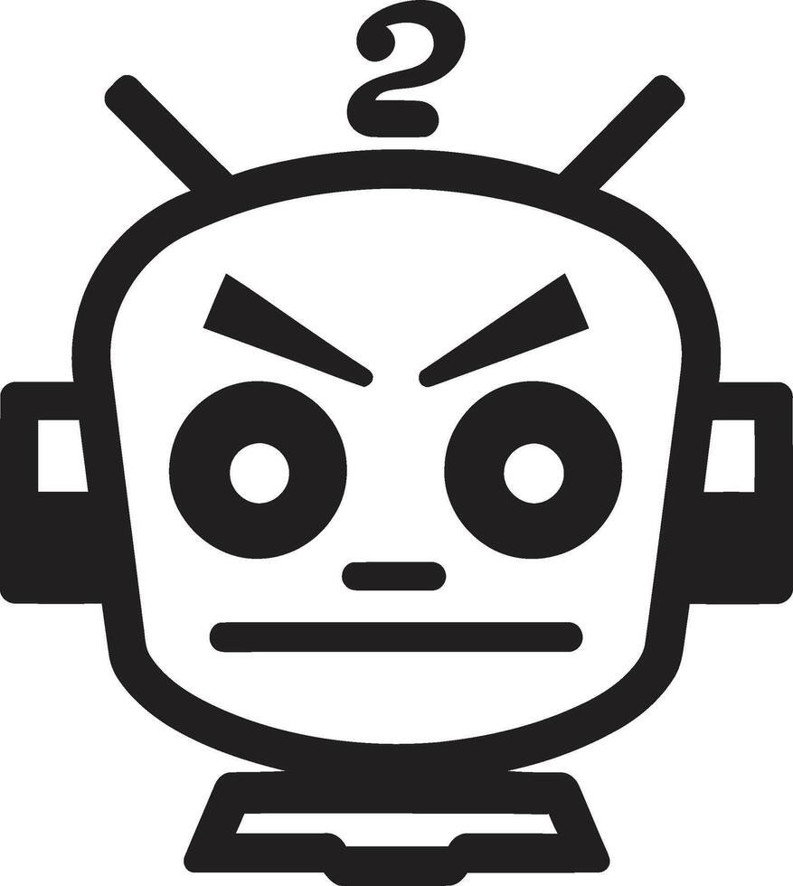 micro merveille badge miniature robot chatbot icône pour de la conversation la magie digi copain insigne vecteur icône de une minuscule robot pour numérique Connexions