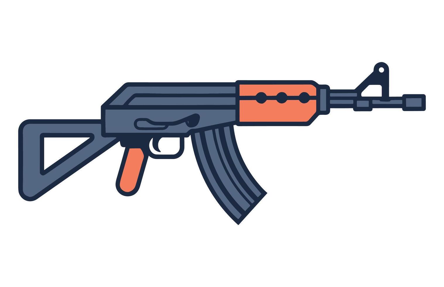 ak47 icône. kalashnikov machine pistolet vecteur illustration. ak 47 automatique fusil vecteur