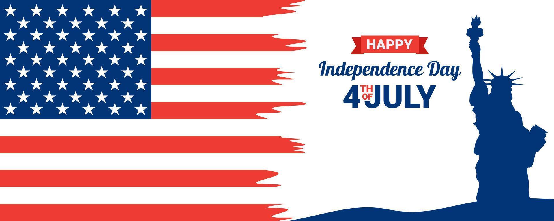 content indépendance jour, Quatrième de juillet arrière-plan, Etats-Unis indépendance journée bannière vecteur illustration.