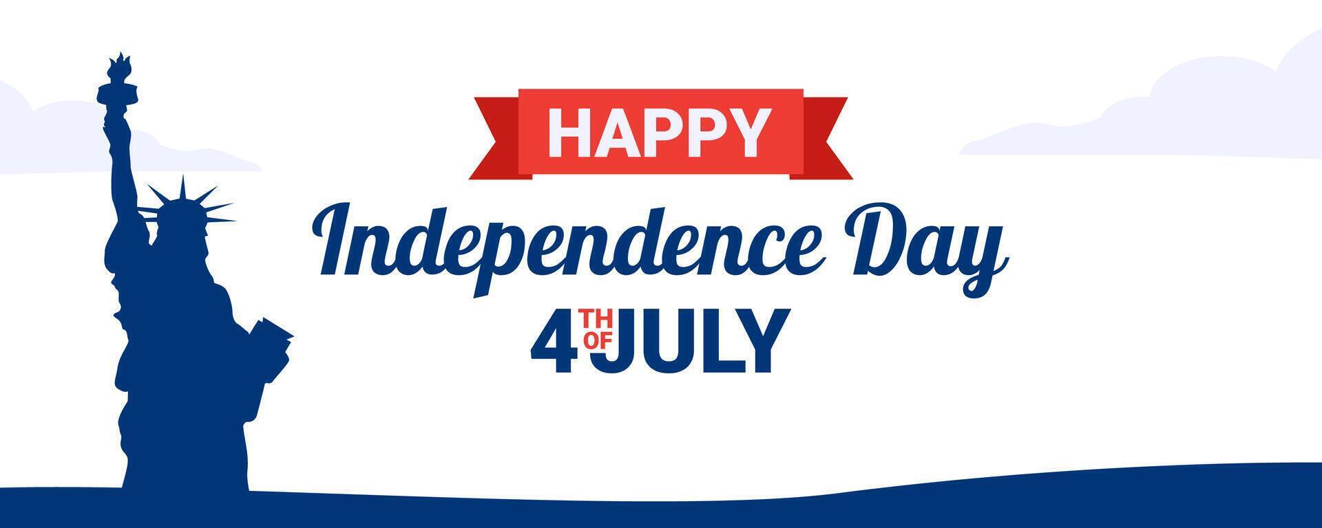 content indépendance jour, Quatrième de juillet arrière-plan, Etats-Unis indépendance journée bannière vecteur illustration.