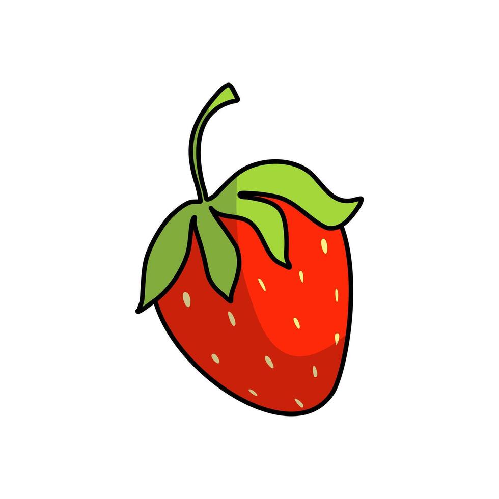 juteux des fraises sur vecteur illustration