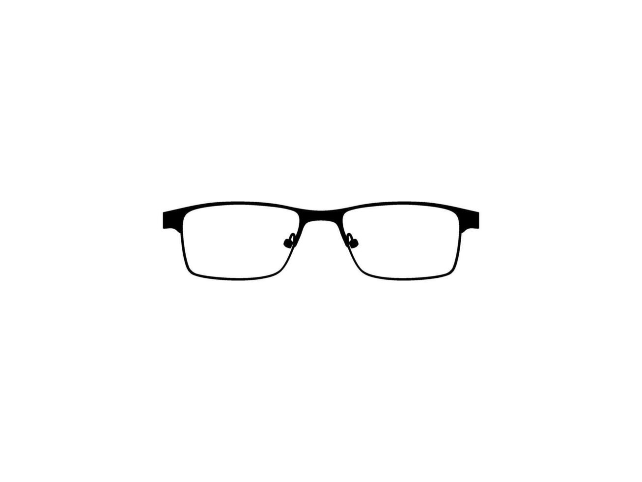 œil des lunettes silhouette, de face voir, plat style, pouvez utilisation pour pictogramme, logo gramme, applications, art illustration, modèle pour avatar profil image, site Internet, ou graphique conception élément. vecteur illustration