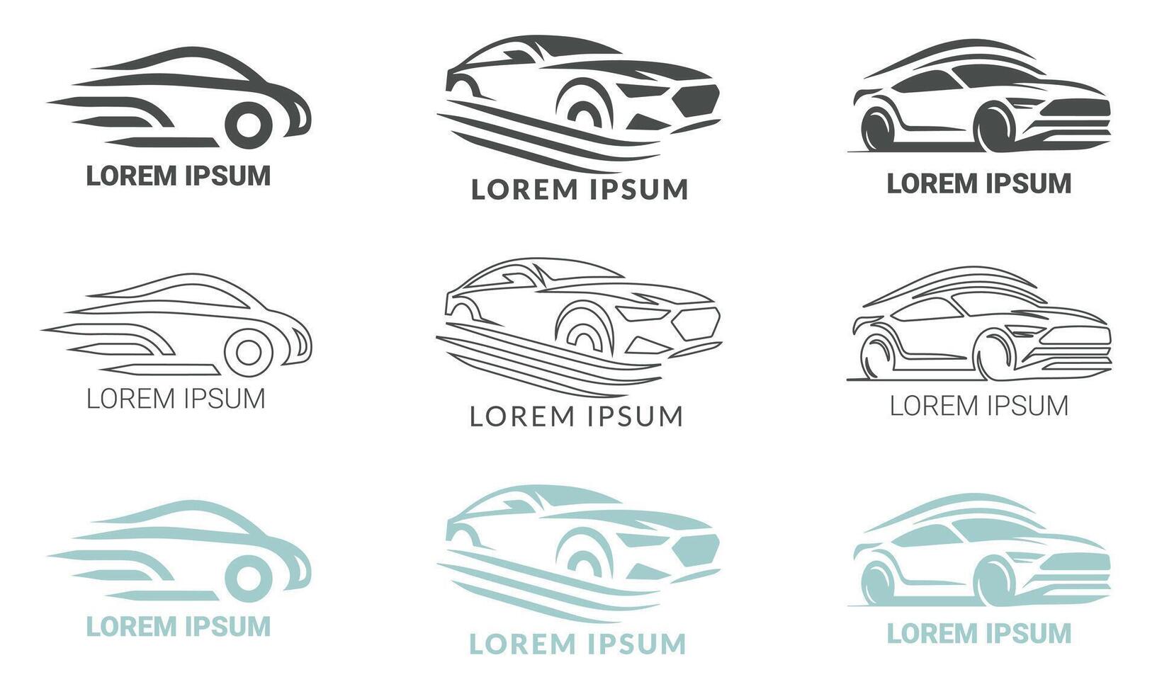 minimal logotype voiture illustration conception. Facile logo pour une entreprise ou ateliers. vecteur