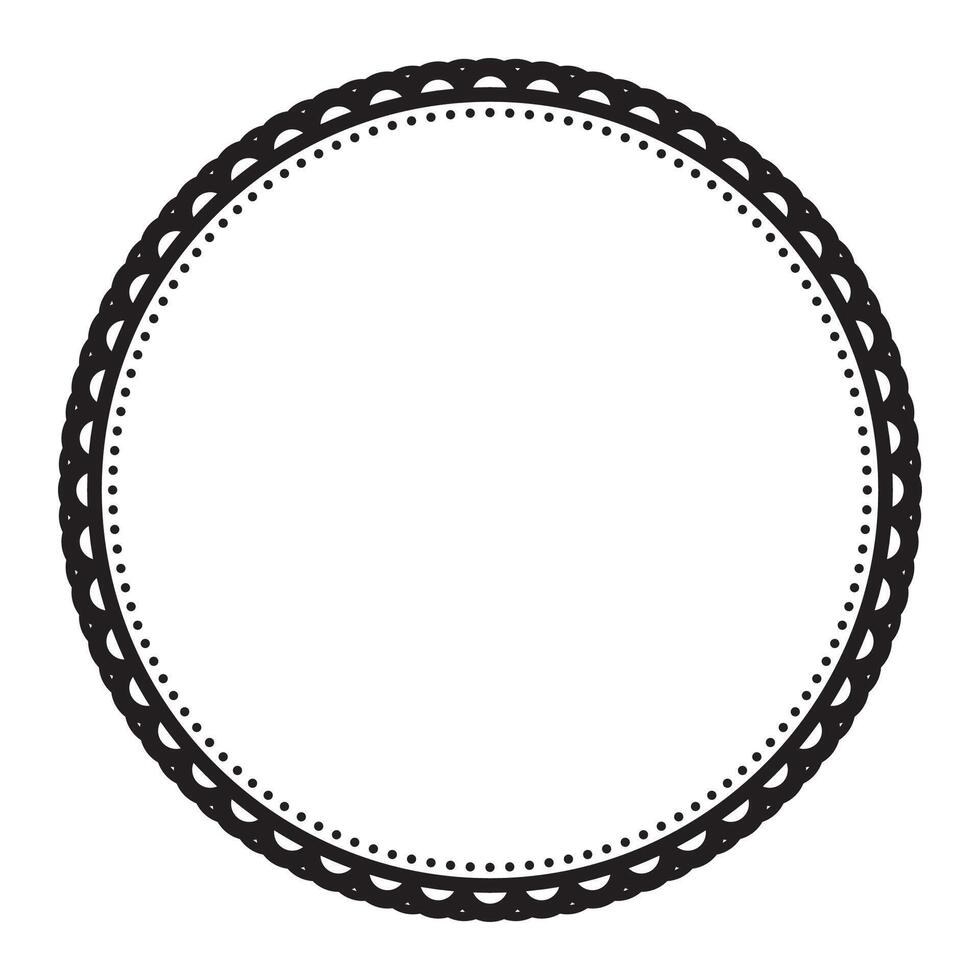Facile élégant polyvalent noir cercle emblème élément décoration vecteur clipart conception