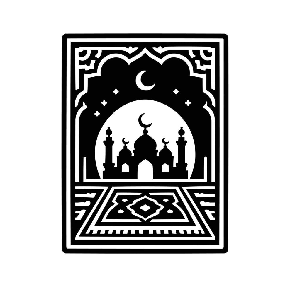 musulman prière tapis vecteur. prière couverture conception illustration vecteur