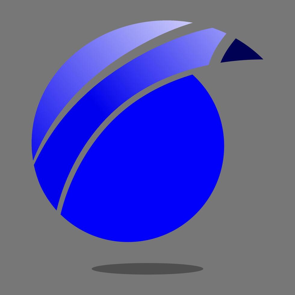 bleu cercle logo. Facile signe. vecteur