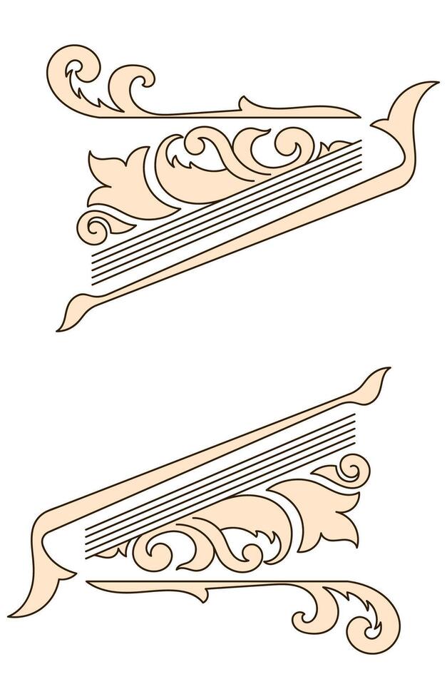 abstrait ancien lignes dans crème Couleur sur blanc Contexte pour graphique éléments et cadres. vecteur