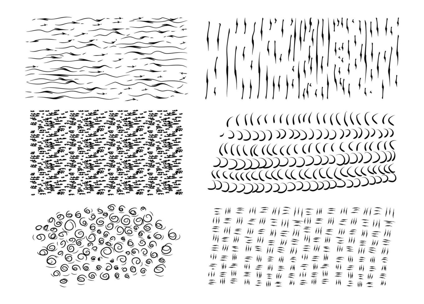 ensemble de lignes faites à la main. lignes de griffonnage dessinées à la main. vecteur