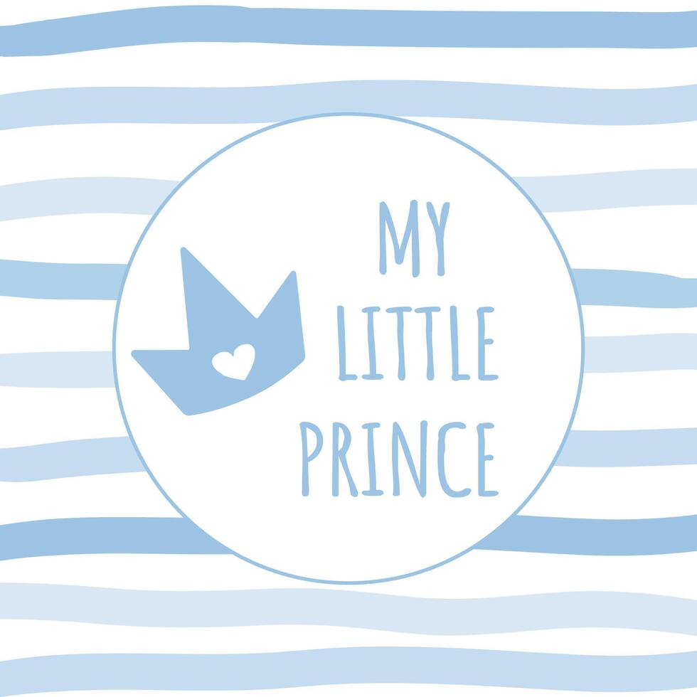 mon peu prince, couronne affiche, Bienvenue bébé invitation, bébé douche invitation, intérieur décor, carte, main dessiné, griffonnage vecteur
