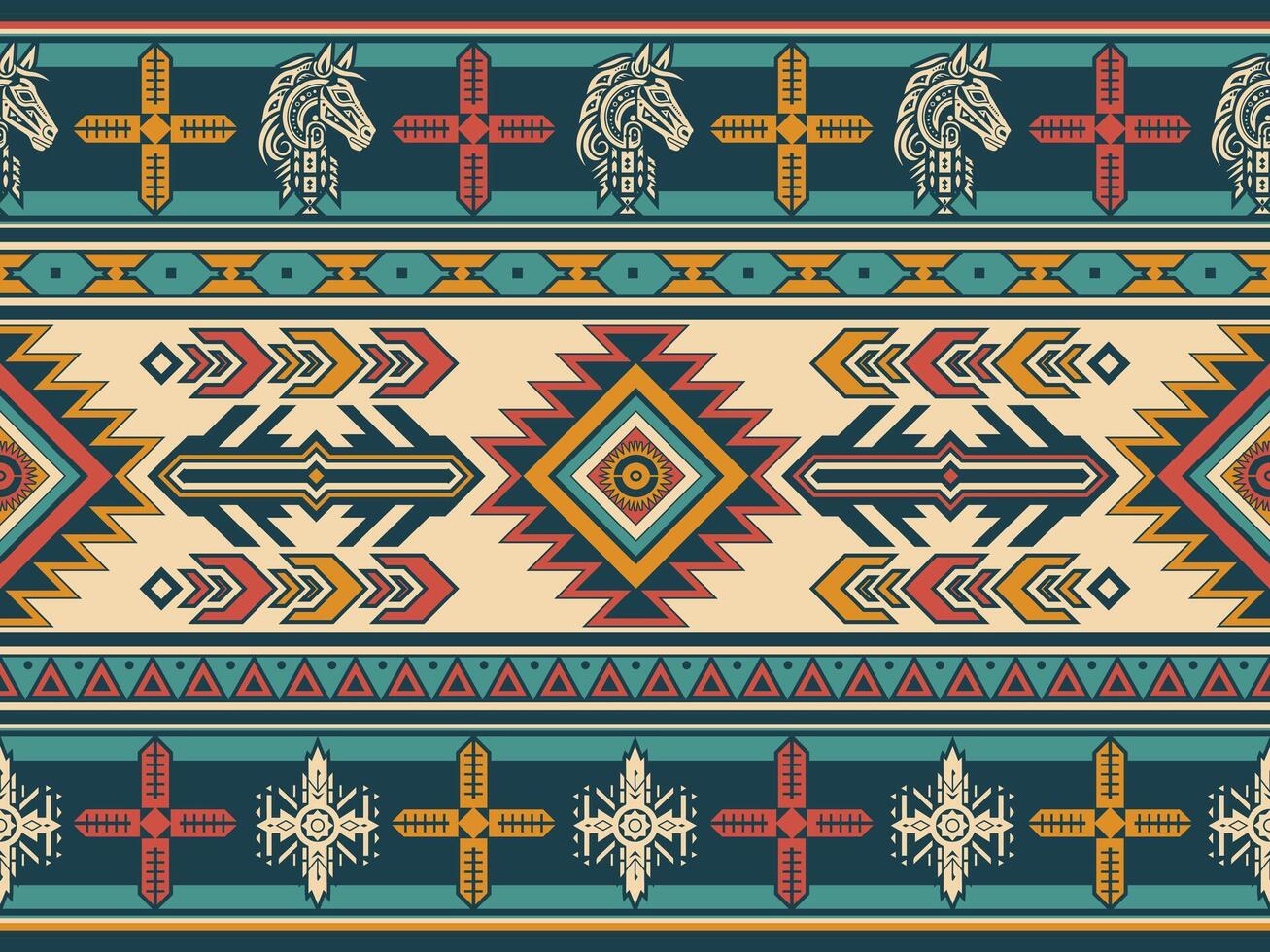 originaire de américain Indien ornement modèle géométrique ethnique textile texture tribal aztèque modèle navajo mexicain en tissu sans couture décoration mode vecteur