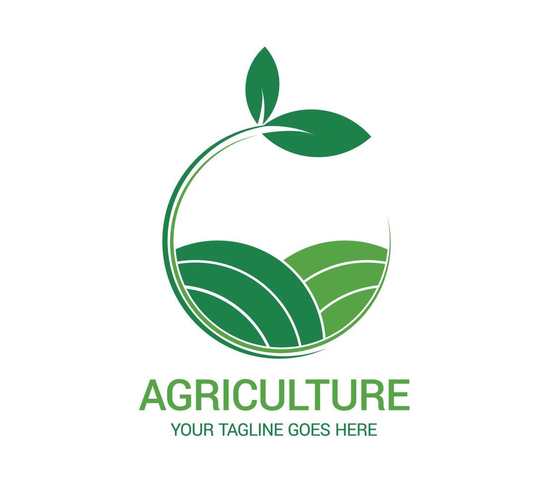 agriculture logo conception et modèle. vecteur