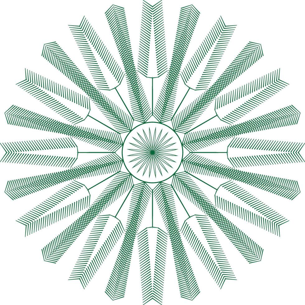 une vert circulaire Facile conception avec beaucoup lignes vecteur