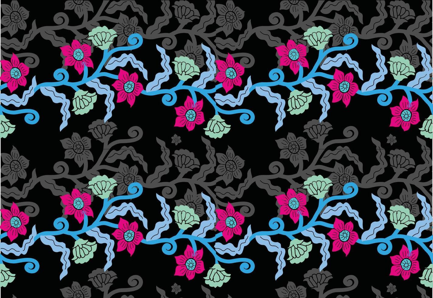 imprimé indonésien batik motifs avec exclusif et classique balinais style floral et plante motifs sont adapté pour divers fins. eps dix vecteur