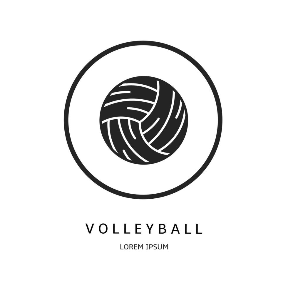 logo conception pour entreprise. volley-ball logos. vecteur