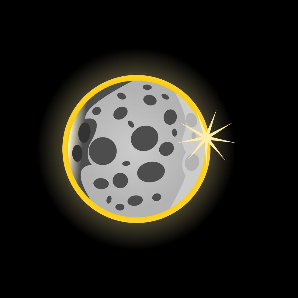 total éclipse illustration. vecteur