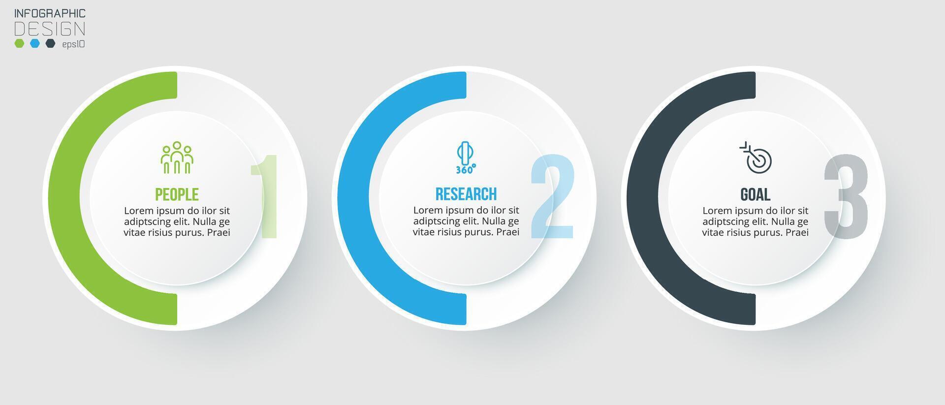 concept d'entreprise de modèle infographique avec étape. vecteur