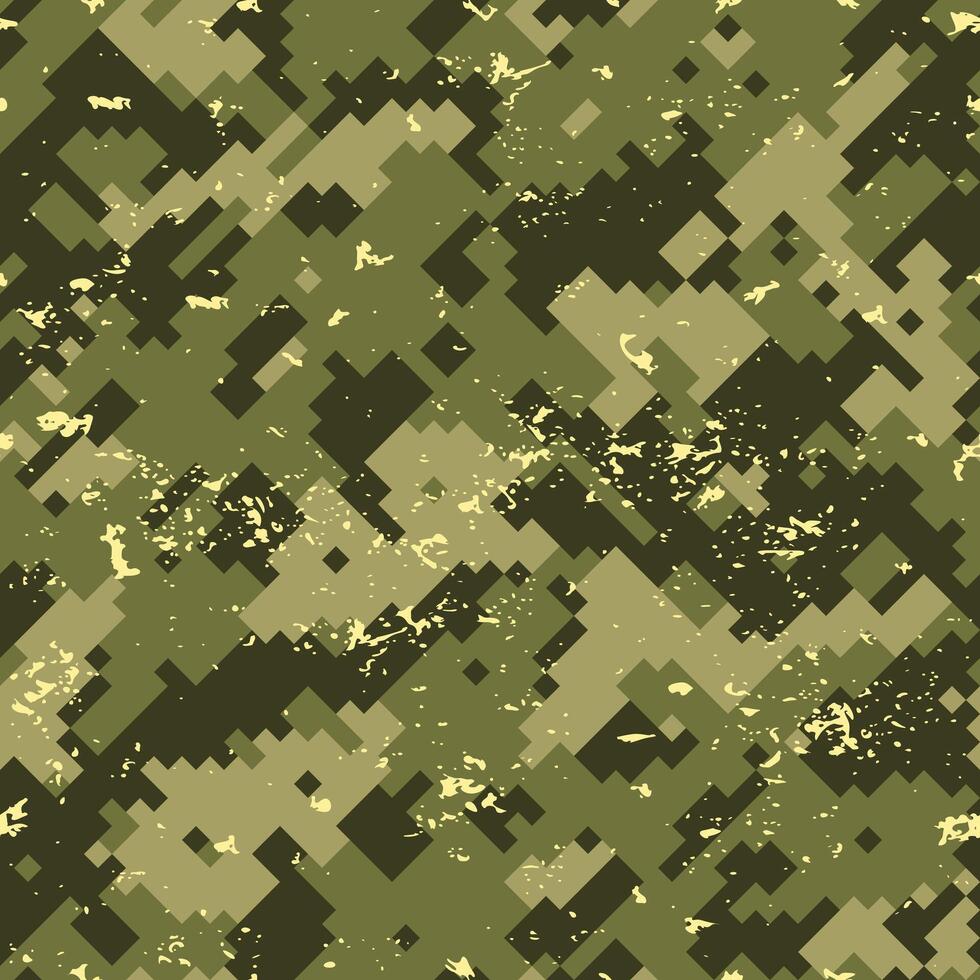 pixel grunge vert militaire camouflage modèle vecteur