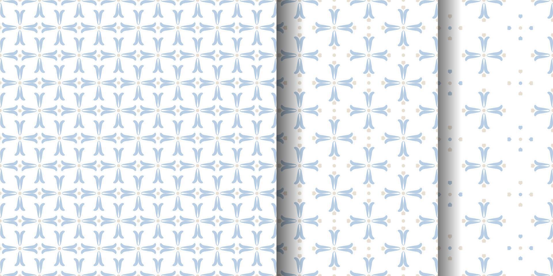 bohémien style rustique et floral géométrique modèle conception pastel bleu floral Contexte pour fond d'écran, Accueil décoration, textile, lin, garçons garderie. vecteur