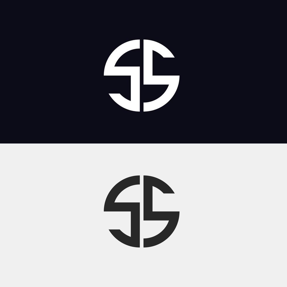 ss lettre logo vecteur modèle créatif forme moderne coloré monogramme cercle logo société logo grille logo