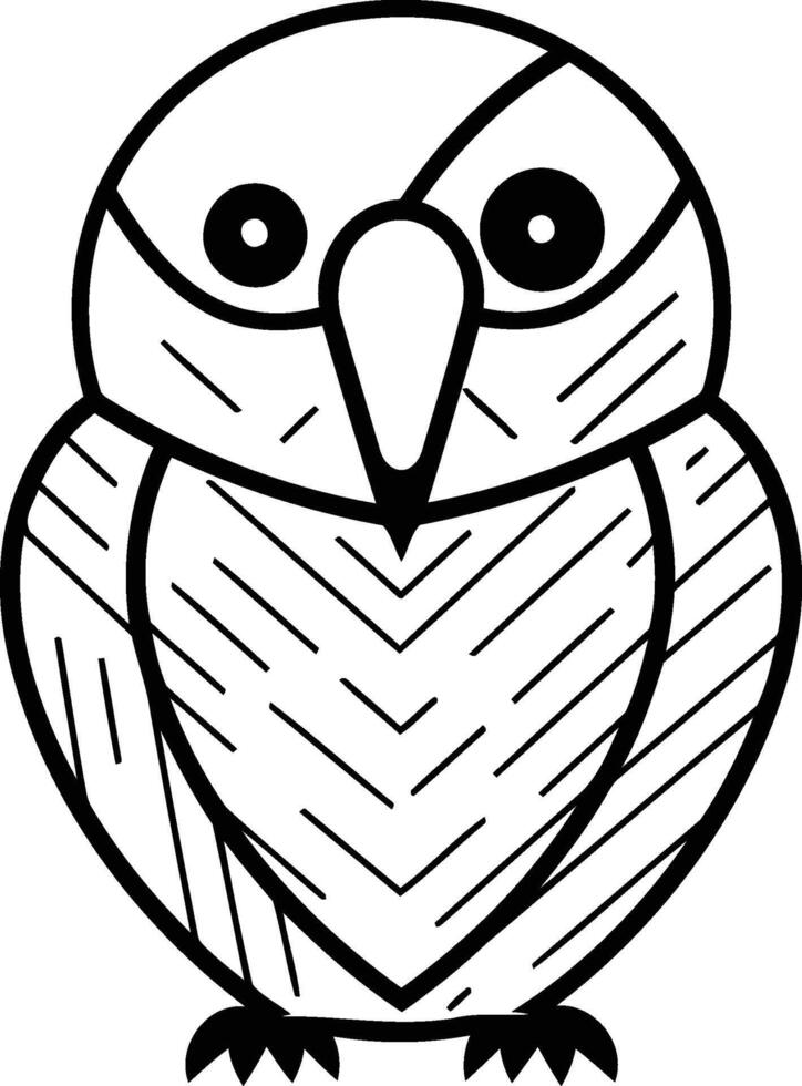 mignonne dessin animé hibou. illustration isolé sur une blanc Contexte. vecteur