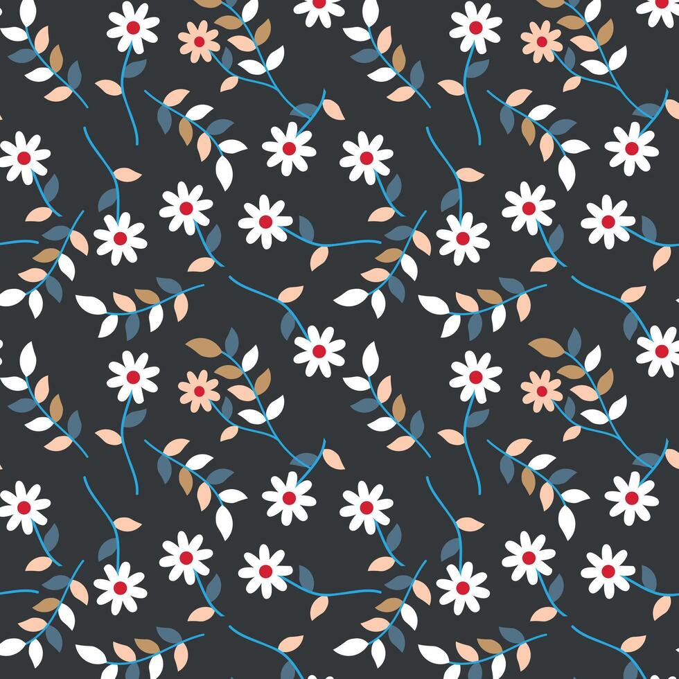 à la mode modèle avec petit fleurs. floral sans couture Contexte pour textile, tissus, couvertures, fonds d'écran, imprimer, cadeau emballage et scrapbooking. vecteur