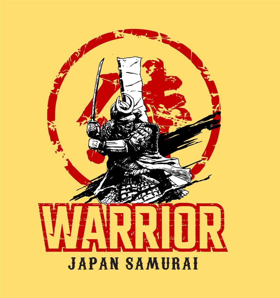 japon, samouraï, art, illustration, vecteur