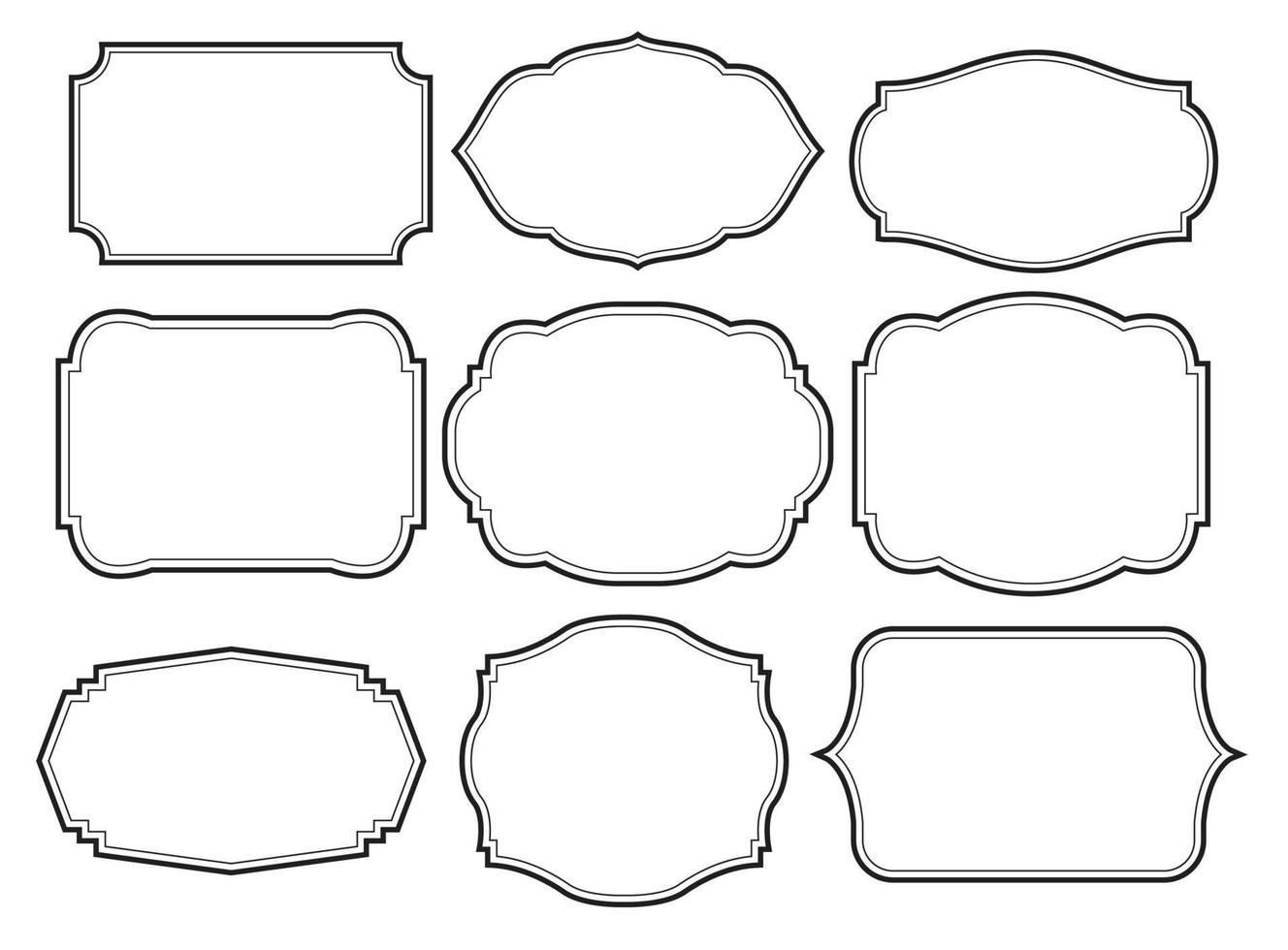 ensemble de cadres frontière design vintage vecteur
