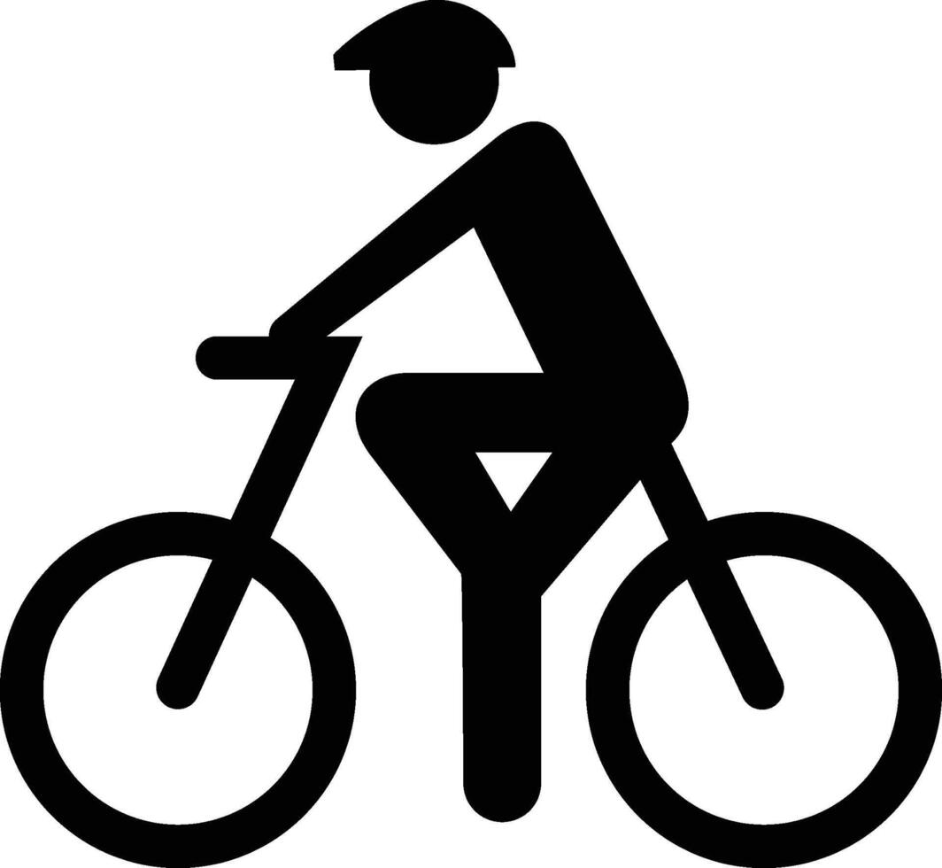 vélo ou cycle établissement iso symbole vecteur