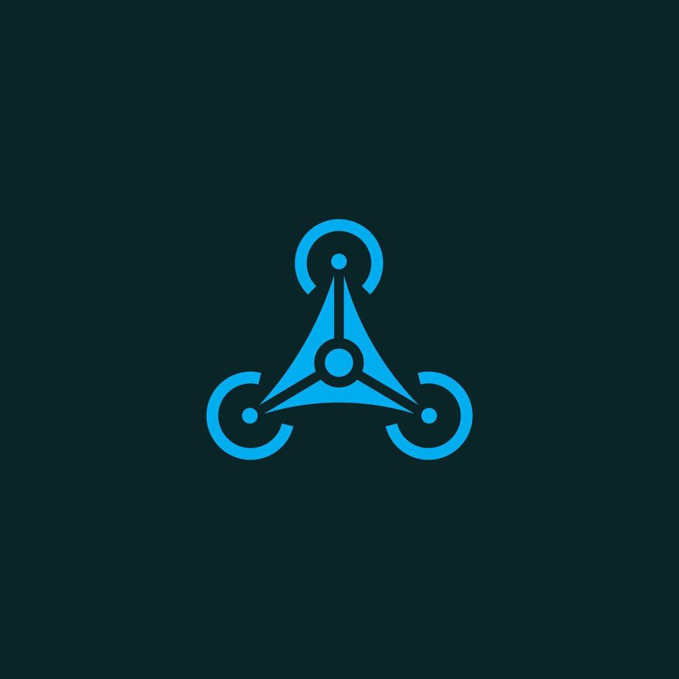logo de triangle de drone vecteur