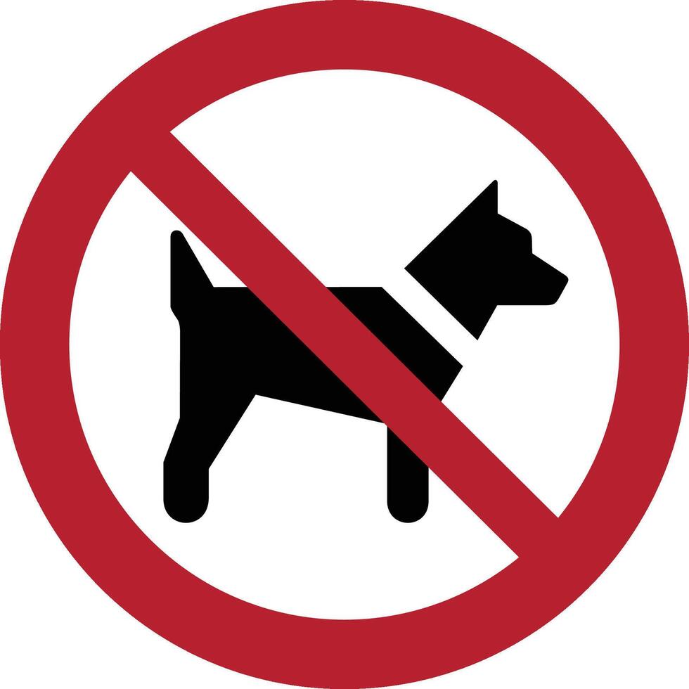 non chiens iso interdiction symbole vecteur
