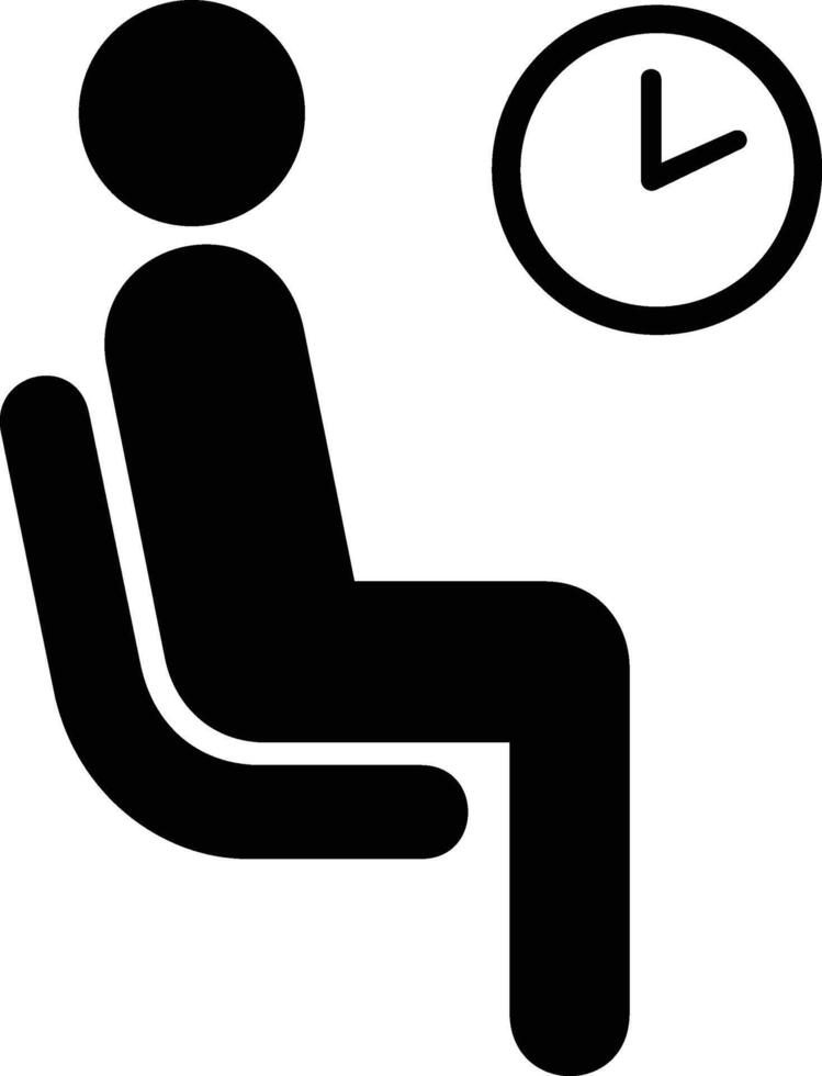 attendre pièce iso symbole vecteur