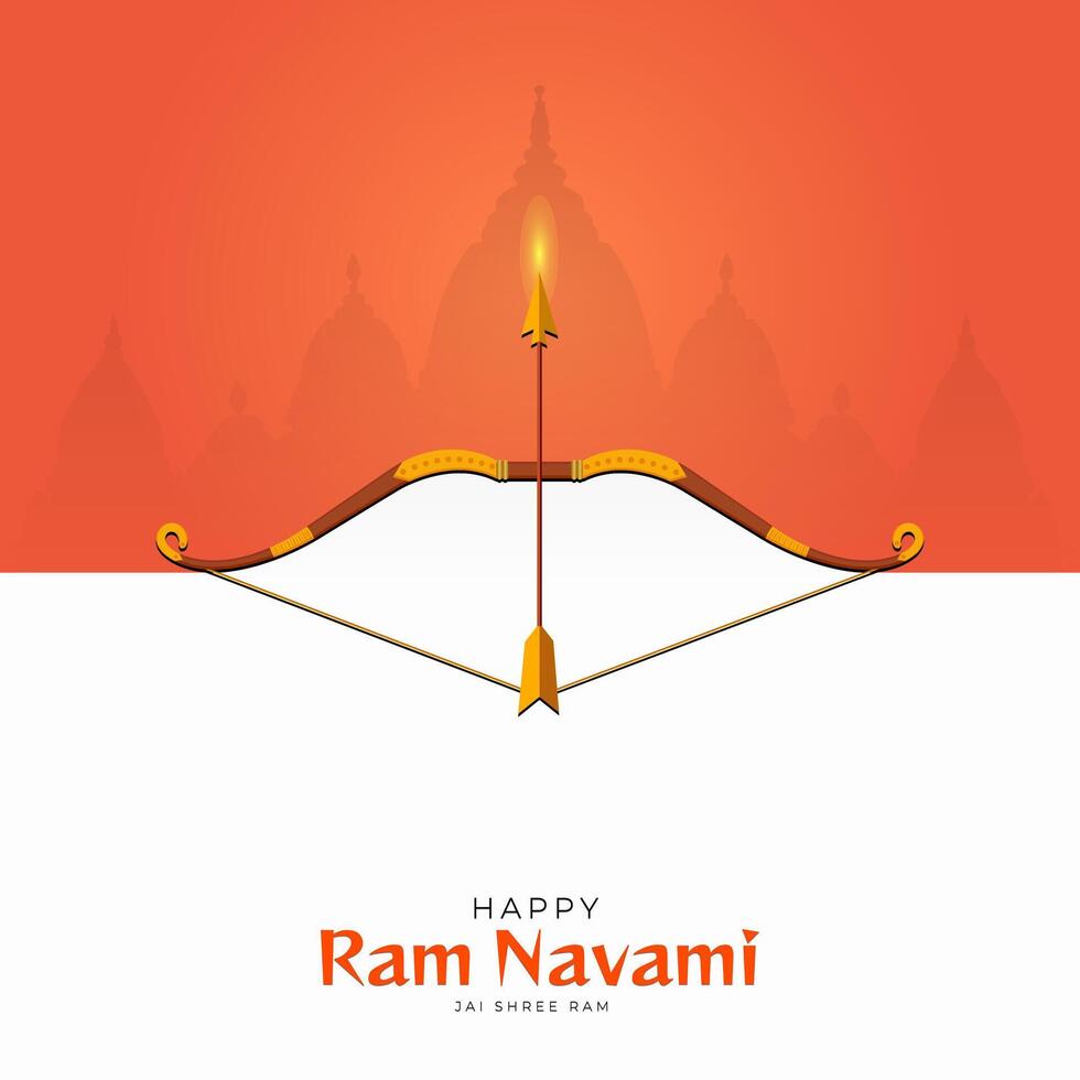 happy ram navami festival of india publication sur les réseaux sociaux vecteur