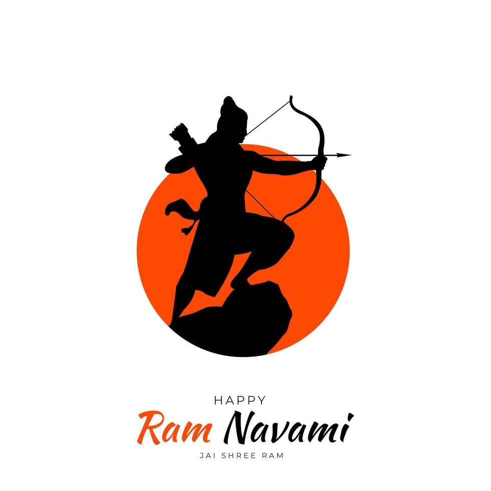 happy ram navami festival of india publication sur les réseaux sociaux vecteur