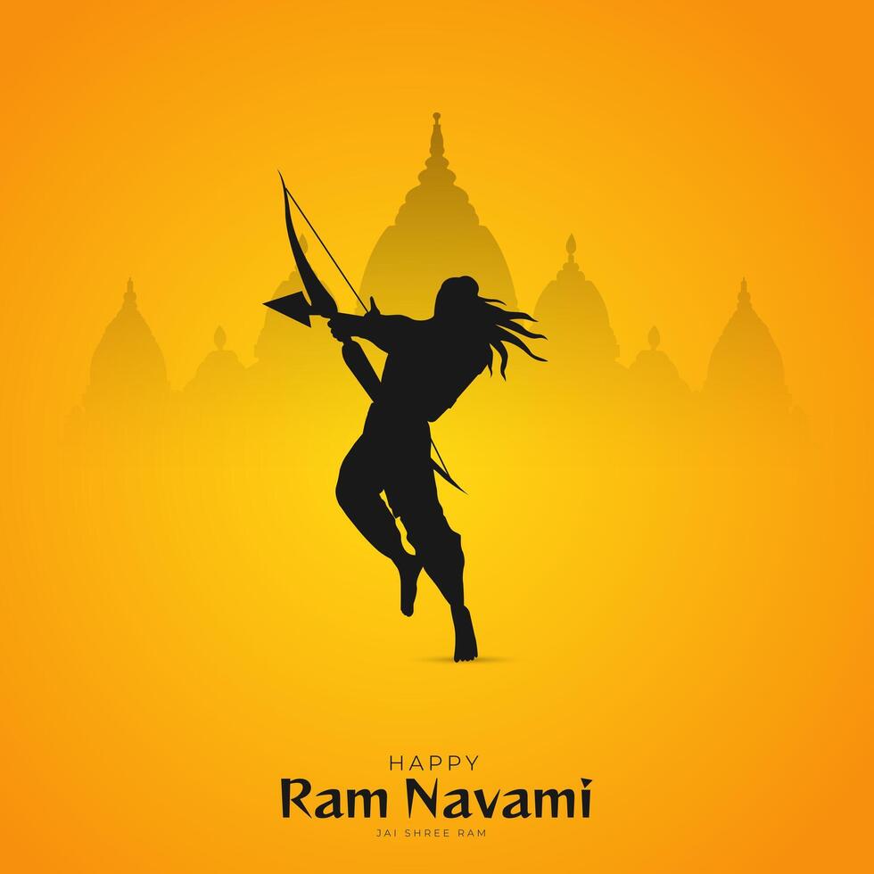 happy ram navami festival of india publication sur les réseaux sociaux vecteur