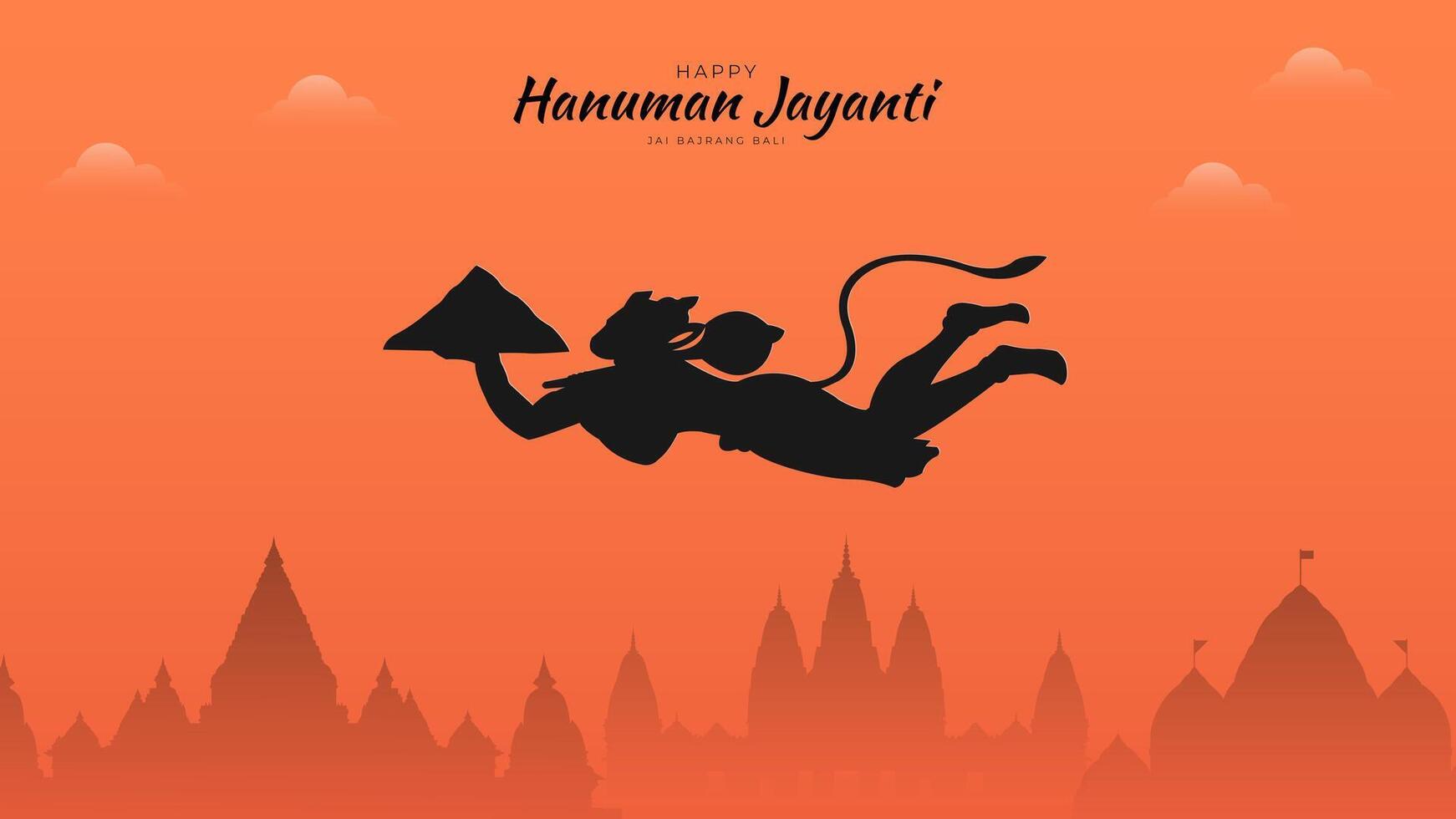 content hanuman jayanti social médias Publier le Festival de Inde vecteur