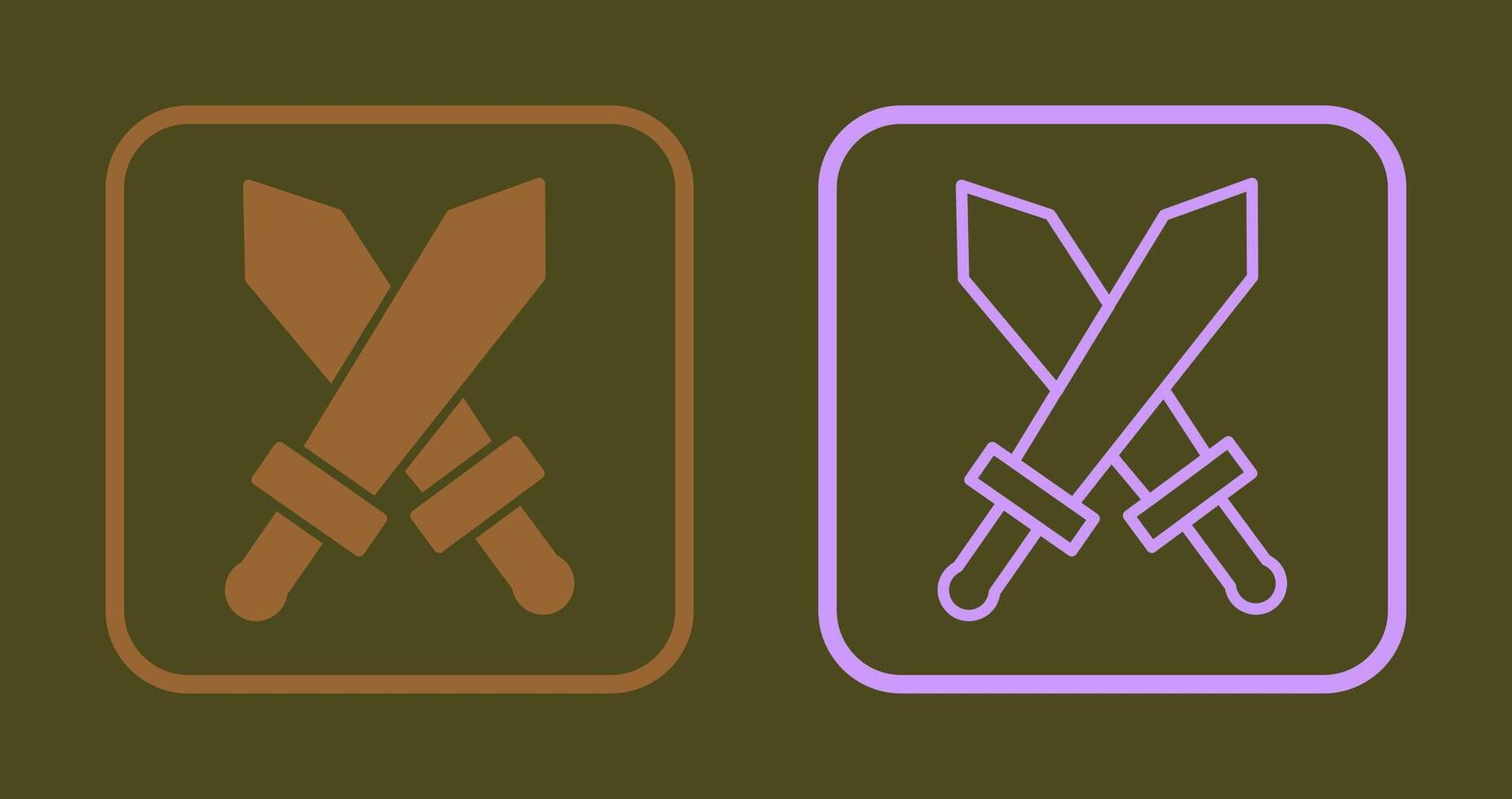 icône de deux épées vecteur