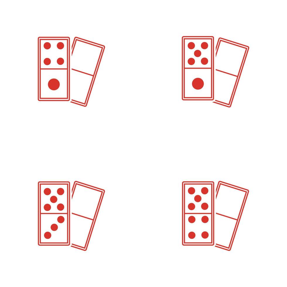 vecteur d'illustration de conception de logo de carte domino