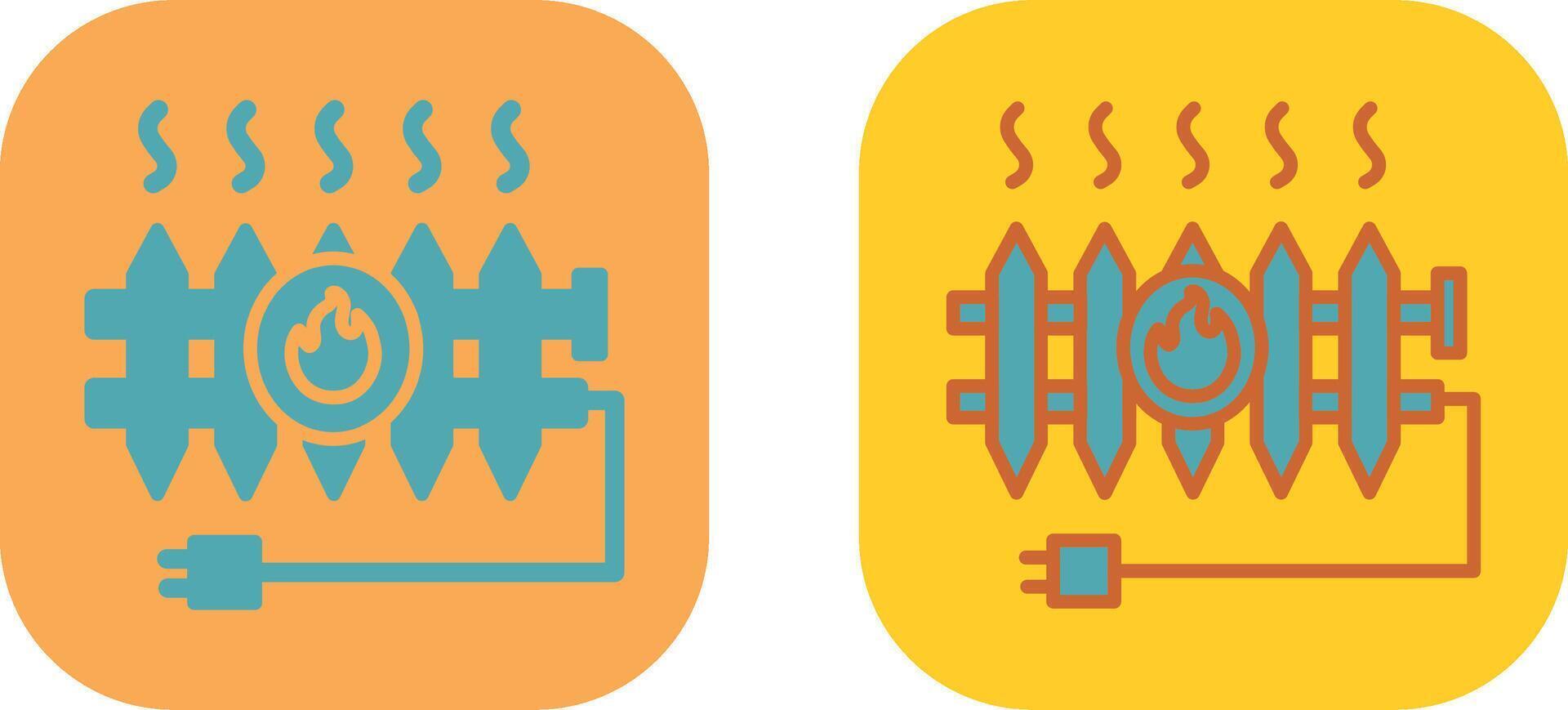 chaleur radiateur icône vecteur