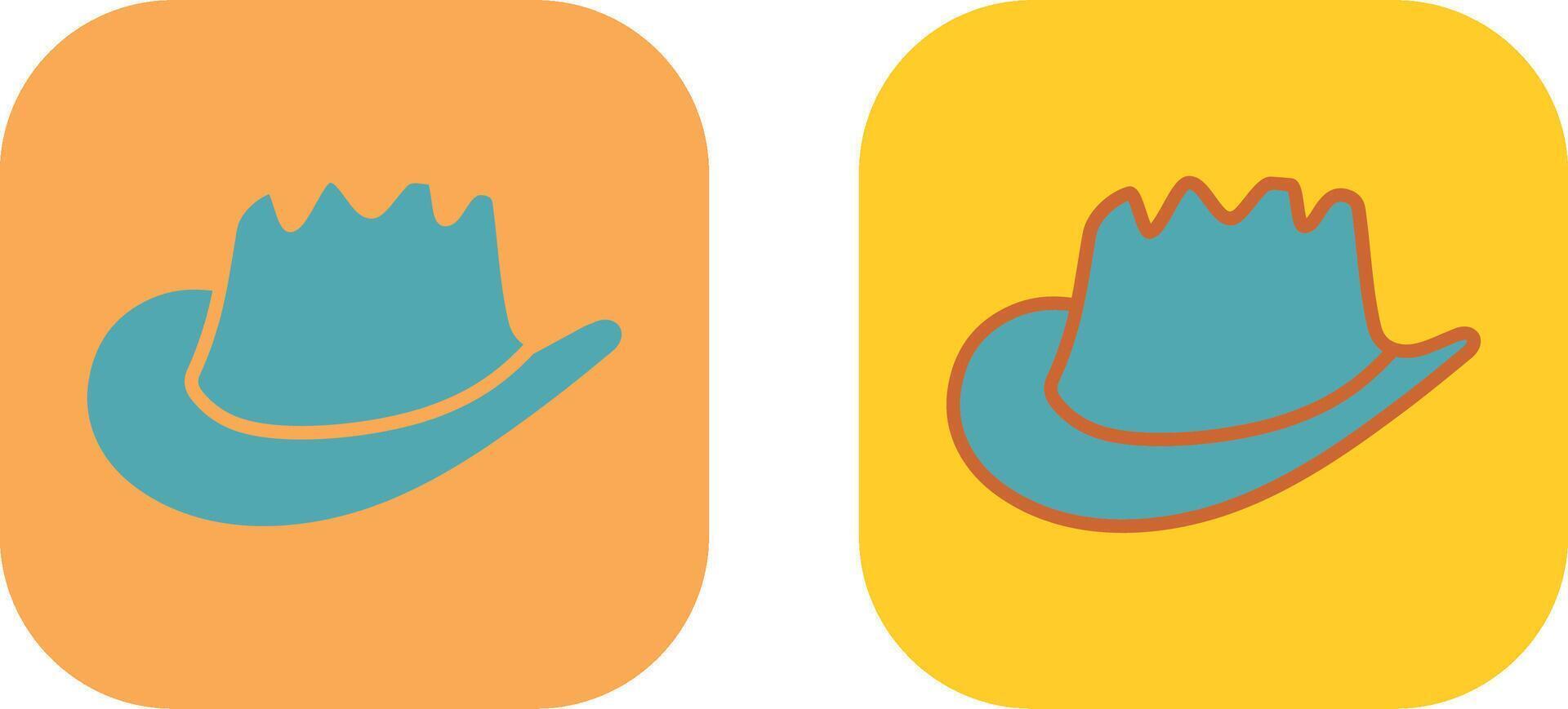 icône de chapeau de cow-boy vecteur