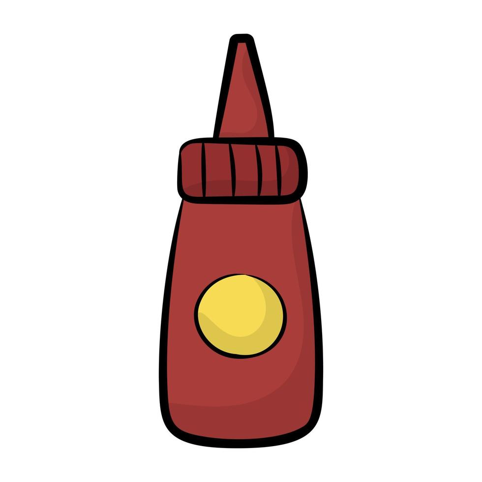 concepts de ketchup à la tomate vecteur