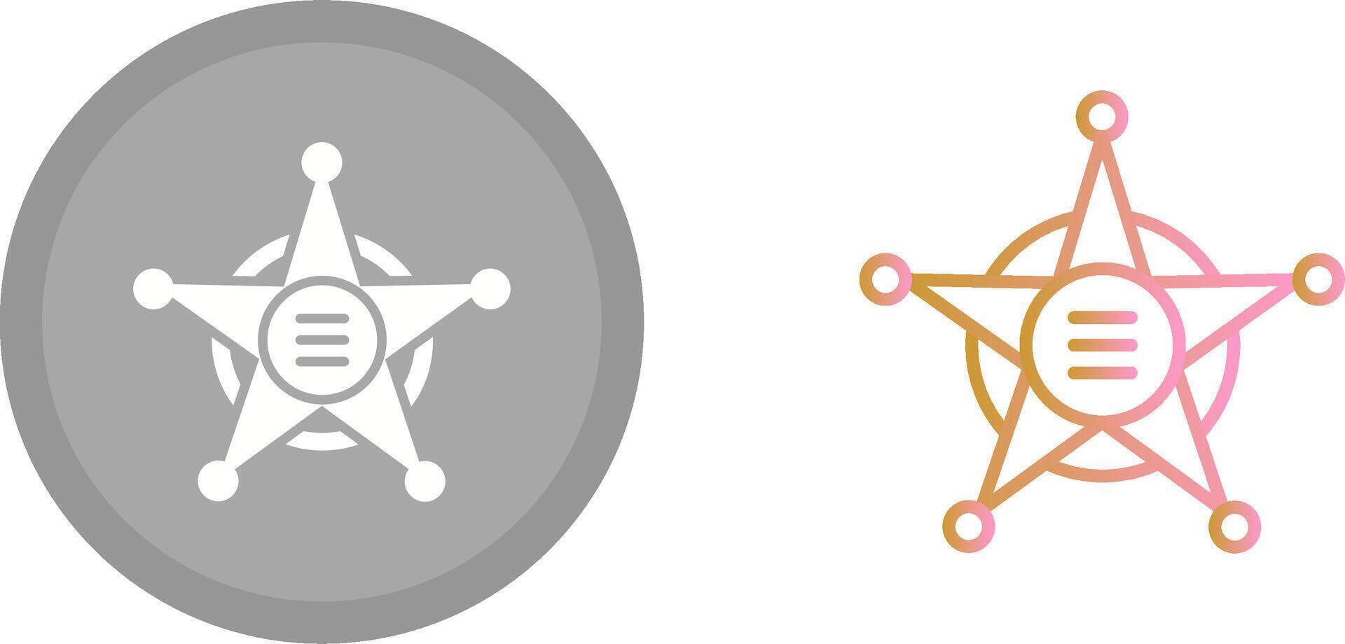 icône d'insigne de shérif vecteur