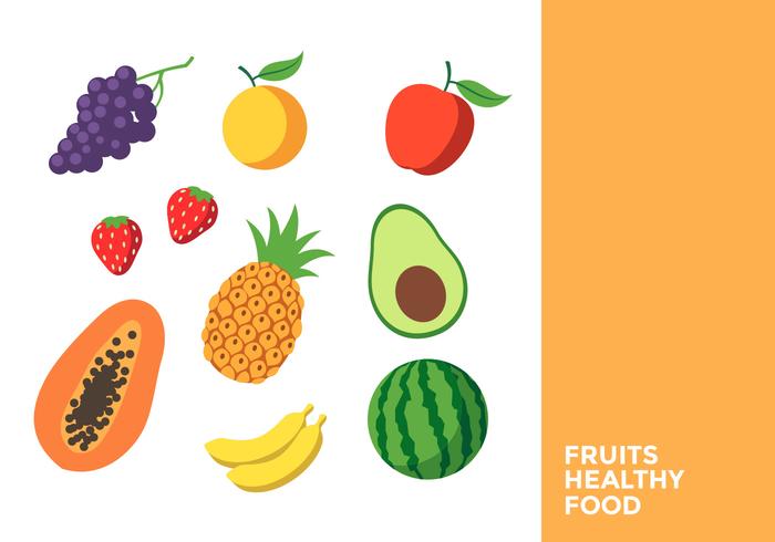 Fruits Aliments Sains vecteur