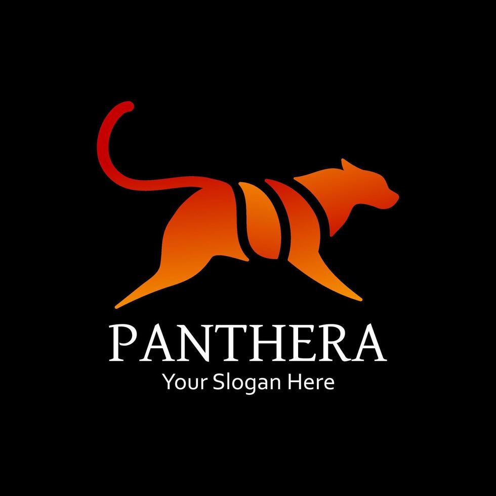 panthera abstrait logo modèle vecteur